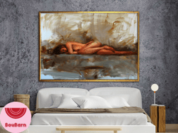 body wall art, woman body naked wall decor, nude female wall art, above bed wall decor,canvas design.framed ready hang