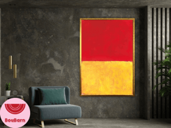 mark rothko red e yellow canvasposter art reproduction,rothko reproduction,abstract canvas wall art,expressionism painti