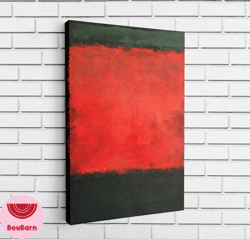 mark rothko poster, black on maroon canvas, wall art canvas design, home decor ready to hang