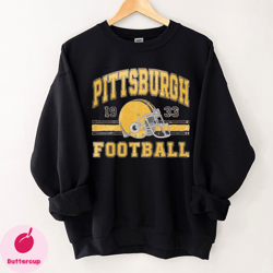 vintage pittsburgh football shirt and sweatshirt, shirt retro style 90s vintage unisex crewneck, sport gift nfl for fans