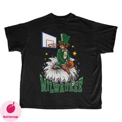 milwaukee basketball t shirt, vintage milwaukee basketball shirt, graphic milwaukee basketball shirt