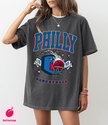 philadelphia basketball tshirt, vintage philadelphia basketball shirt, retro philly shirt, graphic philly basketball tsh