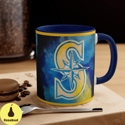 seattle mariners mlb accent coffee mug, 11oz