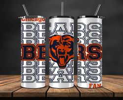 chicago bears tumbler, american football team 20oz skinny tumblers