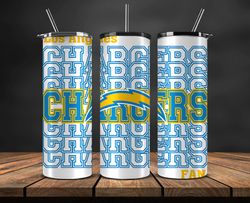 los angeles chargers tumbler, american football team 20oz skinny tumblers