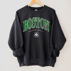 boston basketball sweatshirt, vintage inspired boston crewneck, retro unisex sweatshirt for boston sports fan, gift for