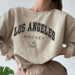 la hockey sweatshirt , vintage inspired hockey crewneck, gift for hockey fan, los angeles hockey crewneck