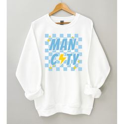 manchester city sweatshirt , man city crewneck, football jumper, fan shirt , retro gift for wife or girlfriend