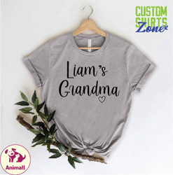 custom grandma shirt, grandma reveal gifts, personalized grandma t shirt, grandma announcement shirt, grandma heart shir