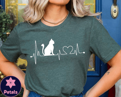 cat heart beat shirt, cat t shirts, gift for cat owner shirt, cat life shirts, cat lover shirt, cat mom t shirt, love me