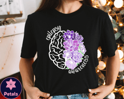 epilepsy gift, epilepsy mom shirt, purple ribbon tee, epilepsy awareness shirt, neurodiversity tshirt, motivational tee,