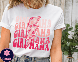 girl mama lightning bolt tshirt, girl mom shirt, girl mama lightning bolt tee, mama lightning bolt shirt, retro mama shi