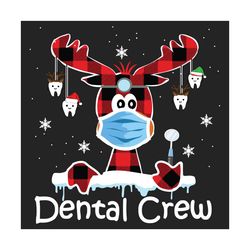 dental crew reindeer and tooth svg, christmas svg, dental svg, crew reindeer svg, tooth svg, reindeer face mask svg, win