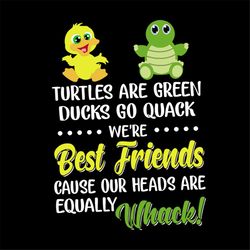 turtles are green ducks go quack, we're best friends, cause our heads are equally whack, svg, dxf, png, eps