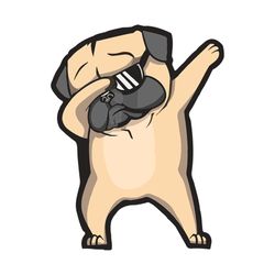 dabbing pug svg, cute, funny, dog dab, dab, dab svg, dabbing, dabbing svg, png, dxf, eps