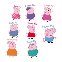 daddy pig, peppa pig, peppa pig birthday, peppa pig invitation, peppa pig party,svg png, dxf, eps