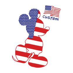 mickey mouse, custom, white, disney, us flag, us flag svg, american flag, american flag svg, svg, dxf, png, eps