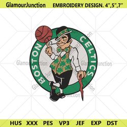 boston celtics logo nba team embroidery design file