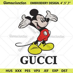 have fun with mickey gucci basic logo embroidery design