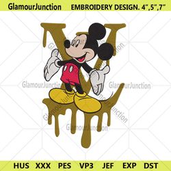 embroidery lv dripping mickey disney design file