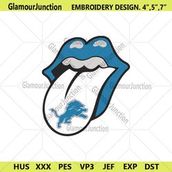 rolling stone logo detroit lions embroidery design download file