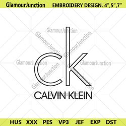 calvin klein ck outlines logo embroidery instant download