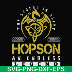 the legend is alive hopson an endless legend svg, png, dxf, eps file fn000231