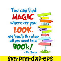 all you need is a book svg, dr seuss svg, dr seuss quotes svg ds2051223262
