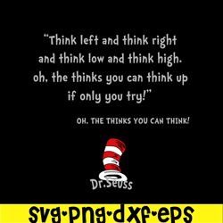think left and think right svg, dr seuss svg, dr seuss quotes svg ds2051223267