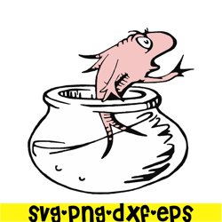 the pink fish svg, dr seuss svg, cat in the hat svg ds205122328