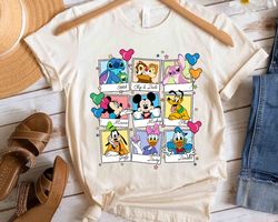 disney cute mickey and friends stitch take photos portrait retro shirt, magic kingdom unis