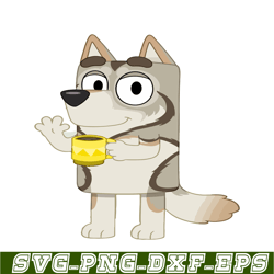 bluey character svg png pdf wolfdog svg bluey movie svg