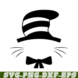 black cat with hat monogram svg, dr seuss svg, cat in the hat svg ds105122308