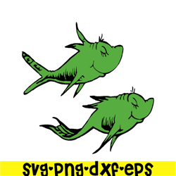 lovely green fishes svg, dr seuss svg, cat in the hat svg ds205122324