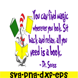 sit back and relax all you need is a book svg, dr seuss svg, dr seuss quotes svg ds2051223256