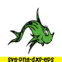 happy green fish svg, dr seuss svg, cat in the hat svg ds205122326