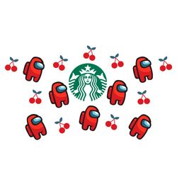 starbucks full wrap among us cherry svg, trending svg, starbucks wrap svg, starbuck hot cup svg, full wrap among us, sta