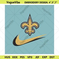 new orleans saints nike swoosh embroidery design download png