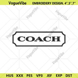 coach fashion logo embroidery design download file