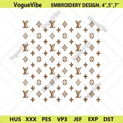 louis vuitton logo brown template embroidery design download file