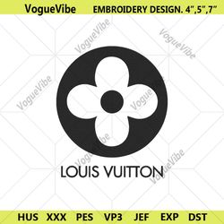 louis vuitton flower circle logo embroidery design download