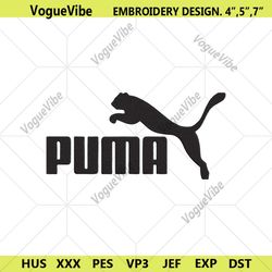 puma leopard logo embroidery design download