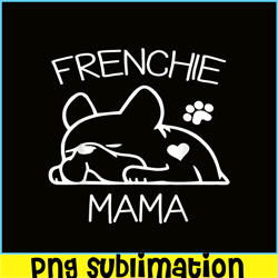 frenchie mama sleepy bulldog png, french bulldog png, french dog artwork png