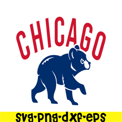 chicago cubs the blue bear svg png dxf eps ai, major league baseball svg, mlb lovers svg mlb30112364