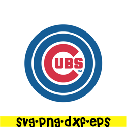 the chicago cubs blue logo svg png dxf eps ai, major league baseball svg, mlb lovers svg mlb30112370