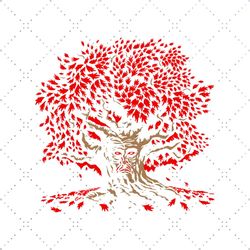 winterfell weirwood game of throne red leaf tree svg