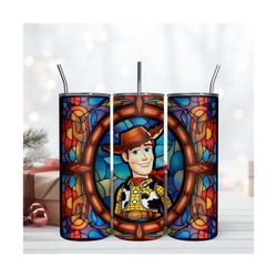 Woody Toy Story 20Oz Stained Glass Tumbler Sublimation Design