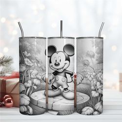 3D Mickey Art Tumbler Skinny 20oz Png File Mickey Disney Wrap 20oz File