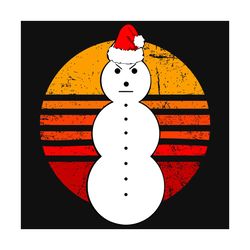 vintage retro angry jeezy snowman svg, christmas svg, snowman svg, angry jeezy snowman svg, vintage retro svg, cute snow