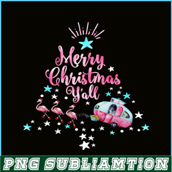 merry christmas y'all png watercolor crane rickshaw png camper christmas tree png